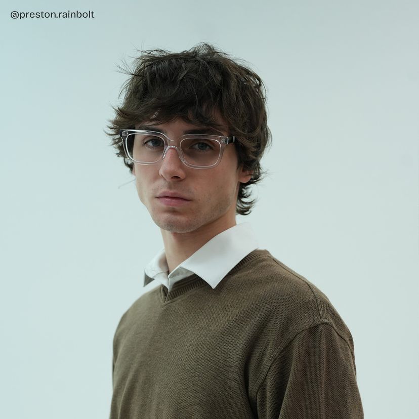 Fern Clear Rectangle Glasses