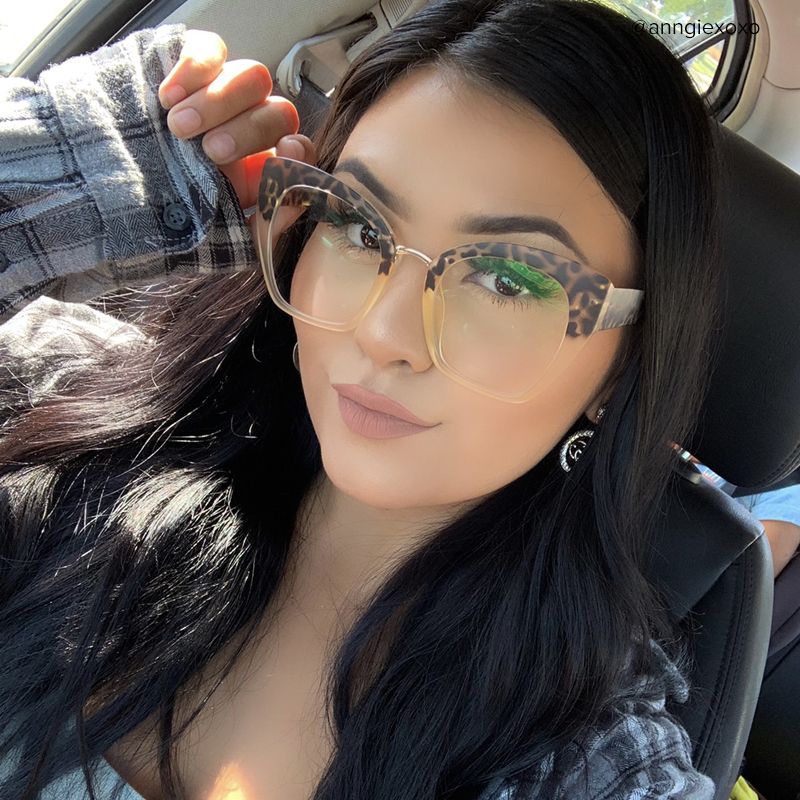 Denis Cat-eye Light Blonde Tortoise Frame Glasses7