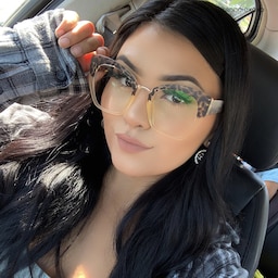 Denis Cat Eye Light Tortoise Glasses7