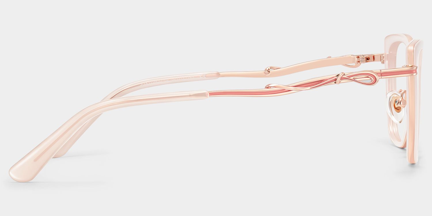 Veronica Beige Cat-Eye Glasses | ZEELOOL4