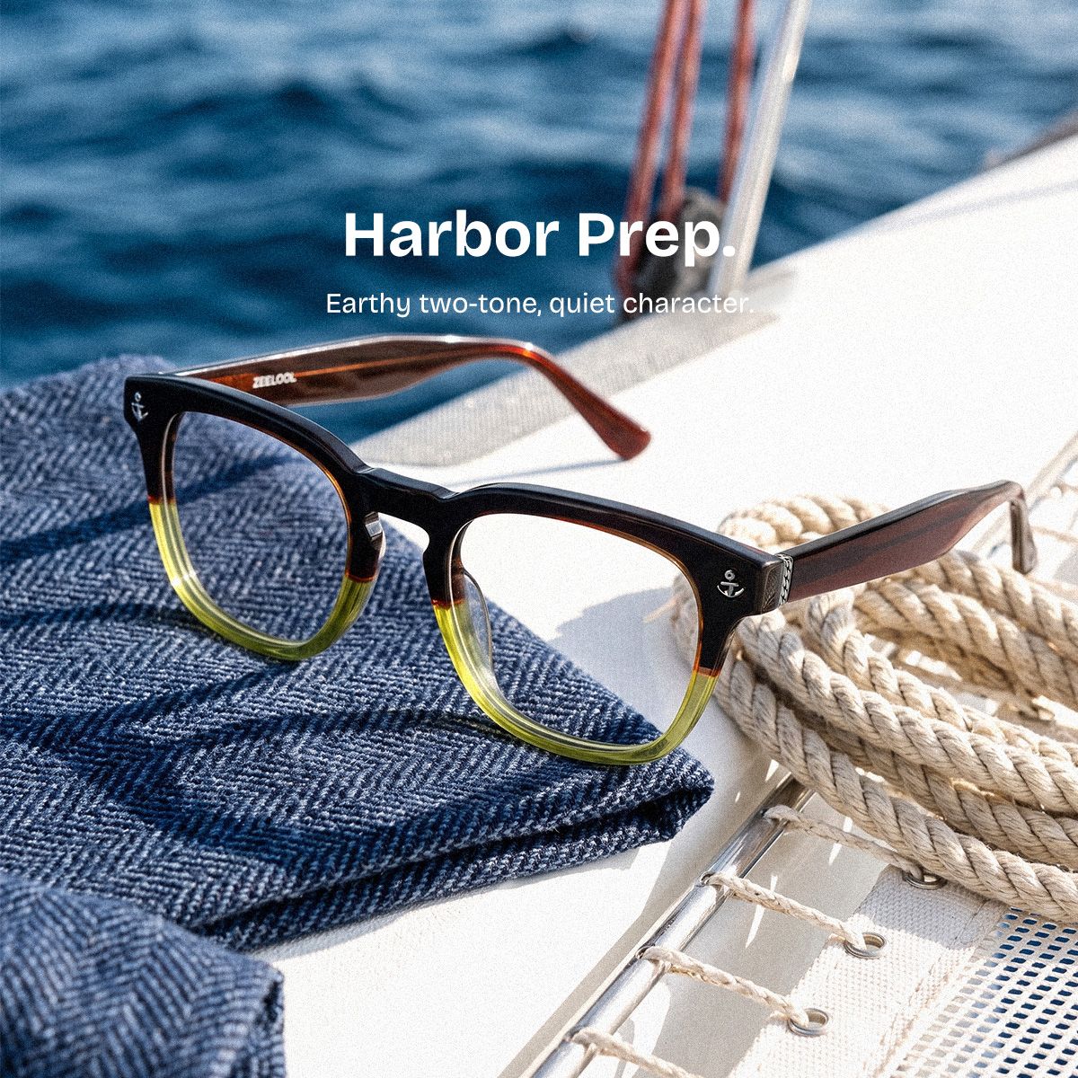 Shop Pierce Two-tone Round Acetate Frame Eyeglasses | ZEELOOL0