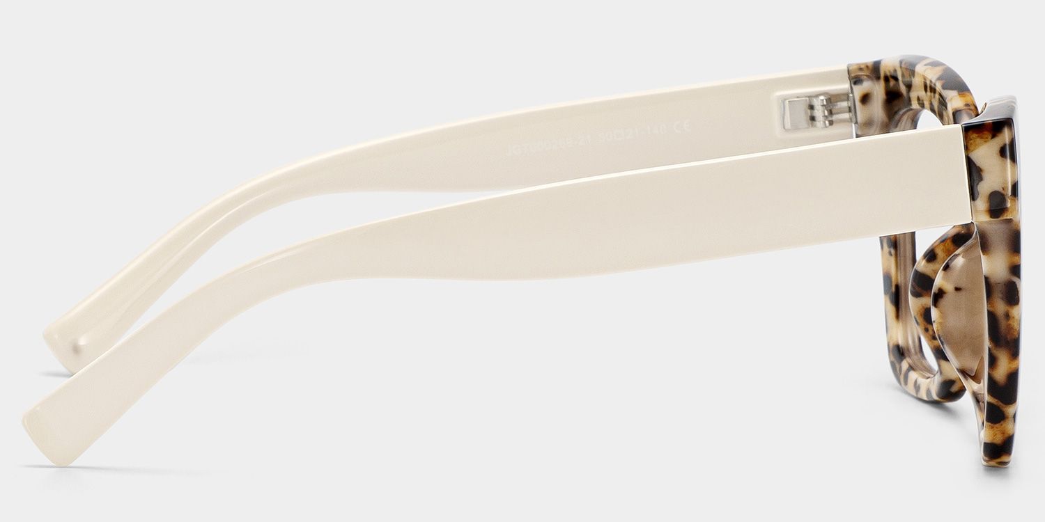 Malcolm Large Havana Glasses Frames With White Arms | Zeelool3