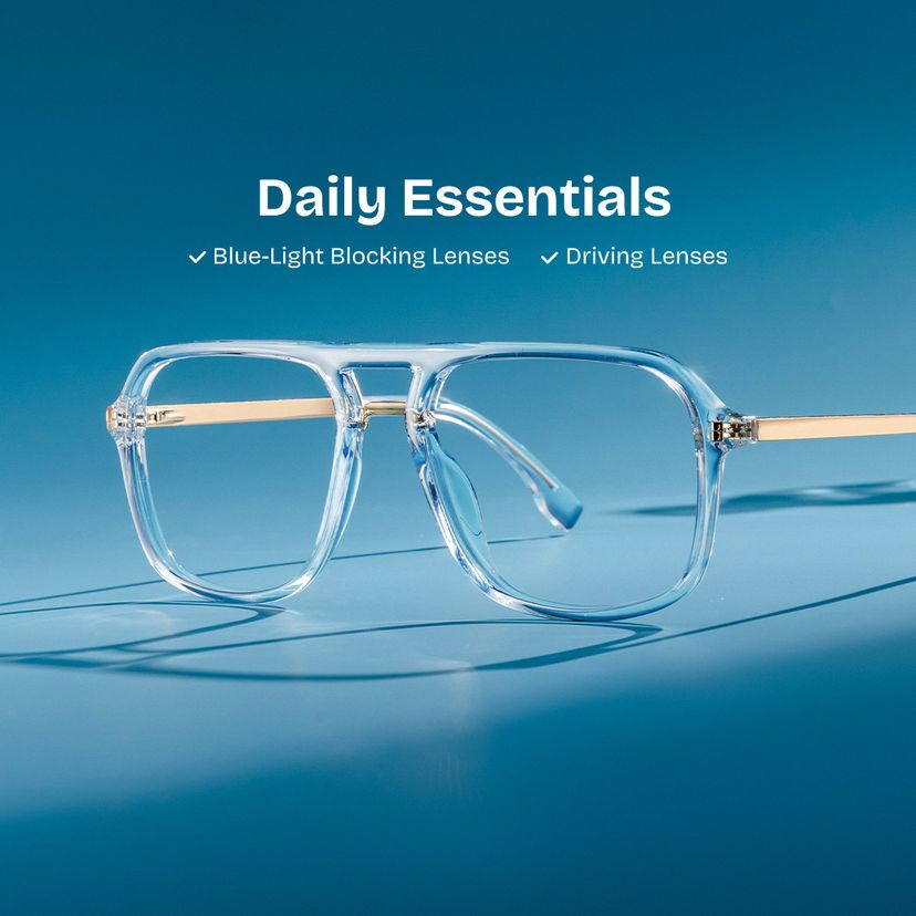 Kilworth Clear Aviator Glasses