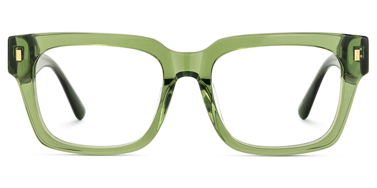Fulford Rectangle Green Glasses