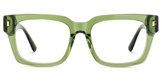 Fulford Rectangle Green Glasses0