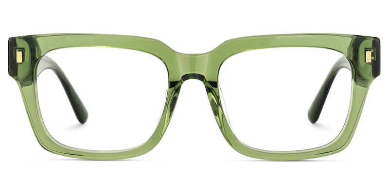 Fulford Rectangle Green Glasses
