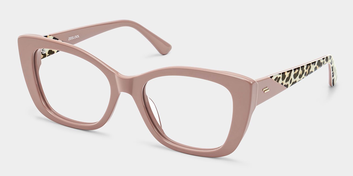 Lillian Beige Cat-Eye Glasses | ZEELOOL3