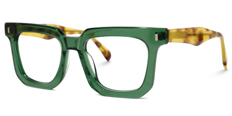 Coville Green Rectangle Glasses