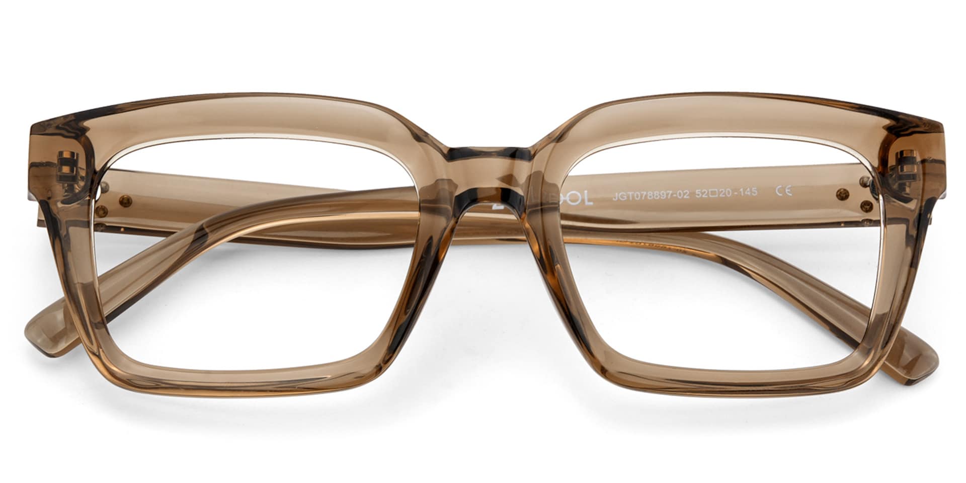 Grover Rectangle Eyeglasses and Champagne Color Frames3