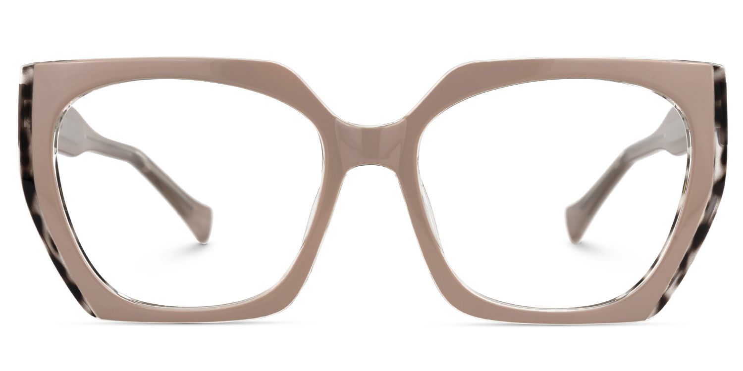 Sallyann Geometric Beige Eyeglasses and Tortoise Edge0
