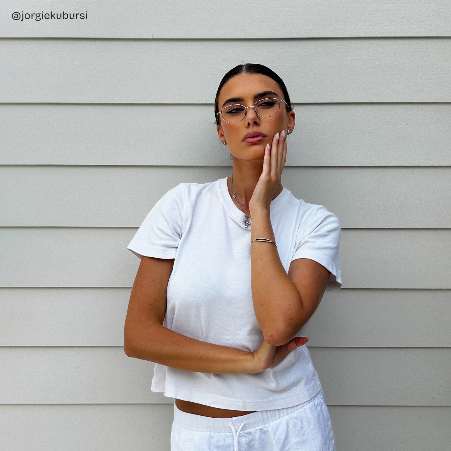 Everett Geometric Silver Glasses10