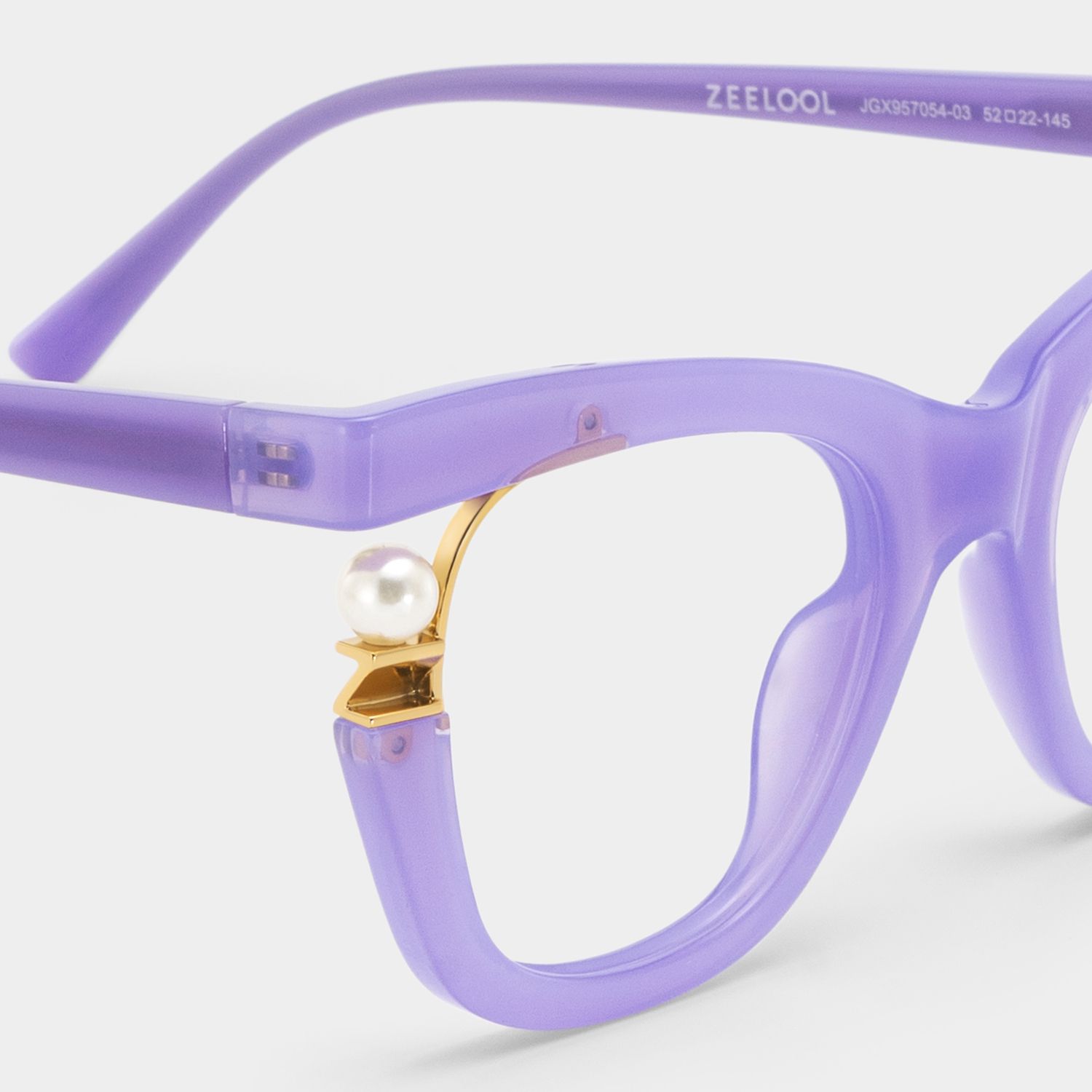 Purple Frame Blue Light Blocking Glasses with Pearl6