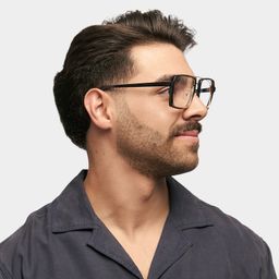 Nellie Aviator Black-Gold Glasses1