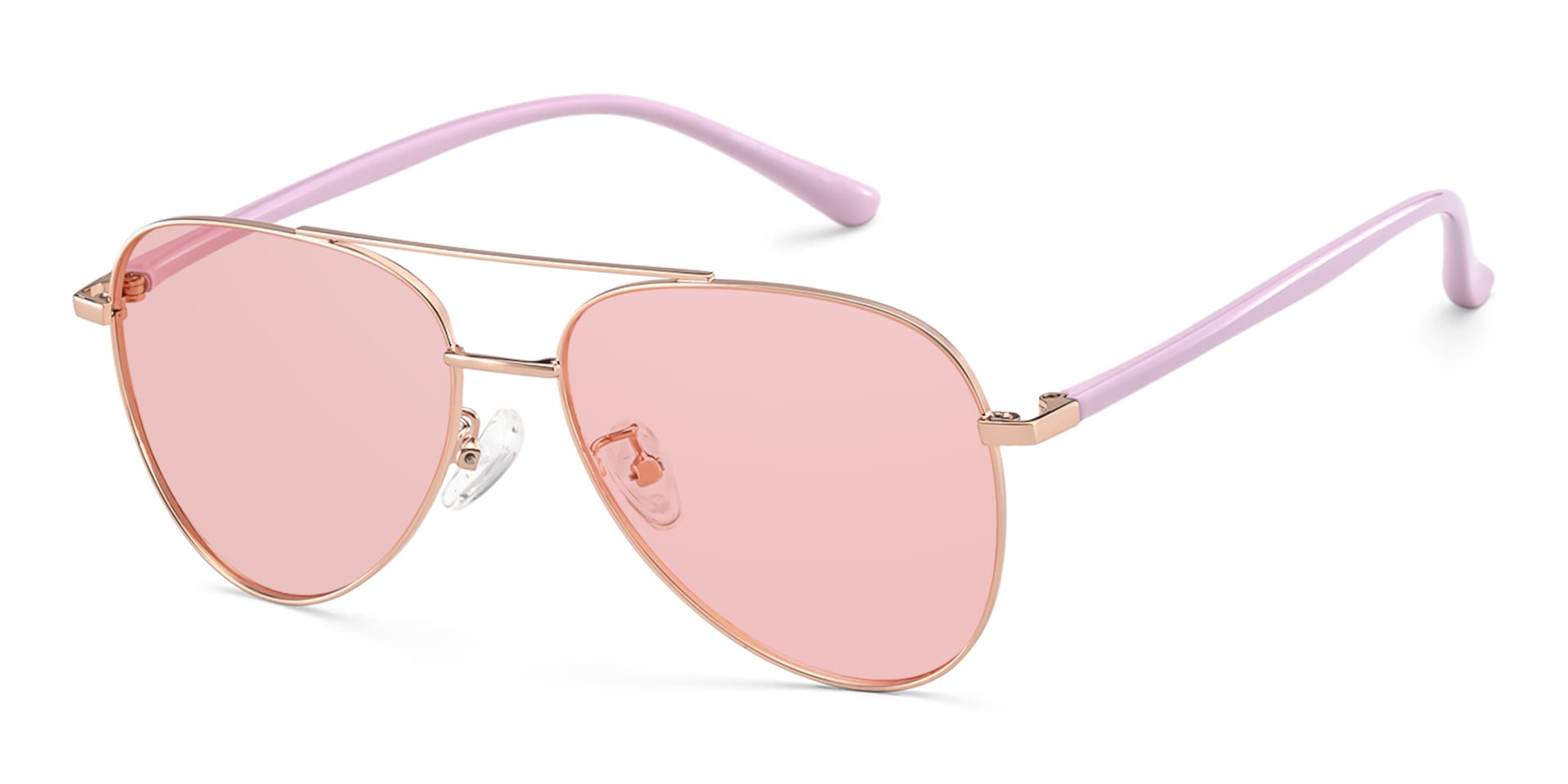 Paige Aviator Rose-Gold Glasses | Zeelool Glasses4