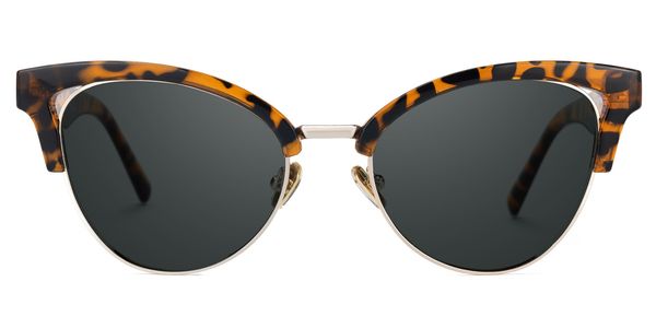 Charlene Tortoise Browline Cat Eye Sunglasses for Women display picture 1