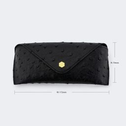 Ostrich Pattern Black Eyeglasses Bag3