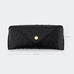 Ostrich Pattern Black Eyeglasses Bag3