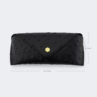 Ostrich Pattern Black Eyeglasses Bag3