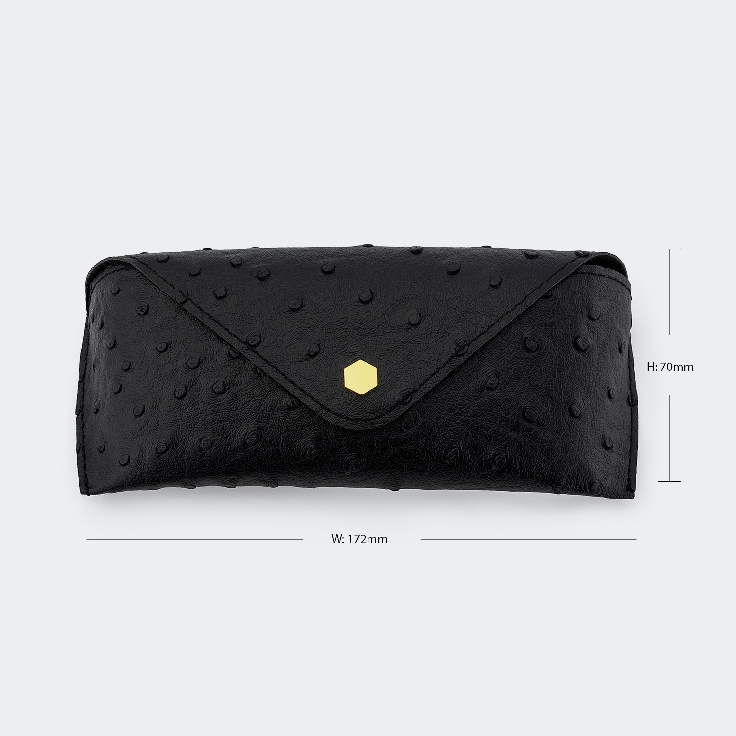 Ostrich Pattern Black Eyeglasses Bag3