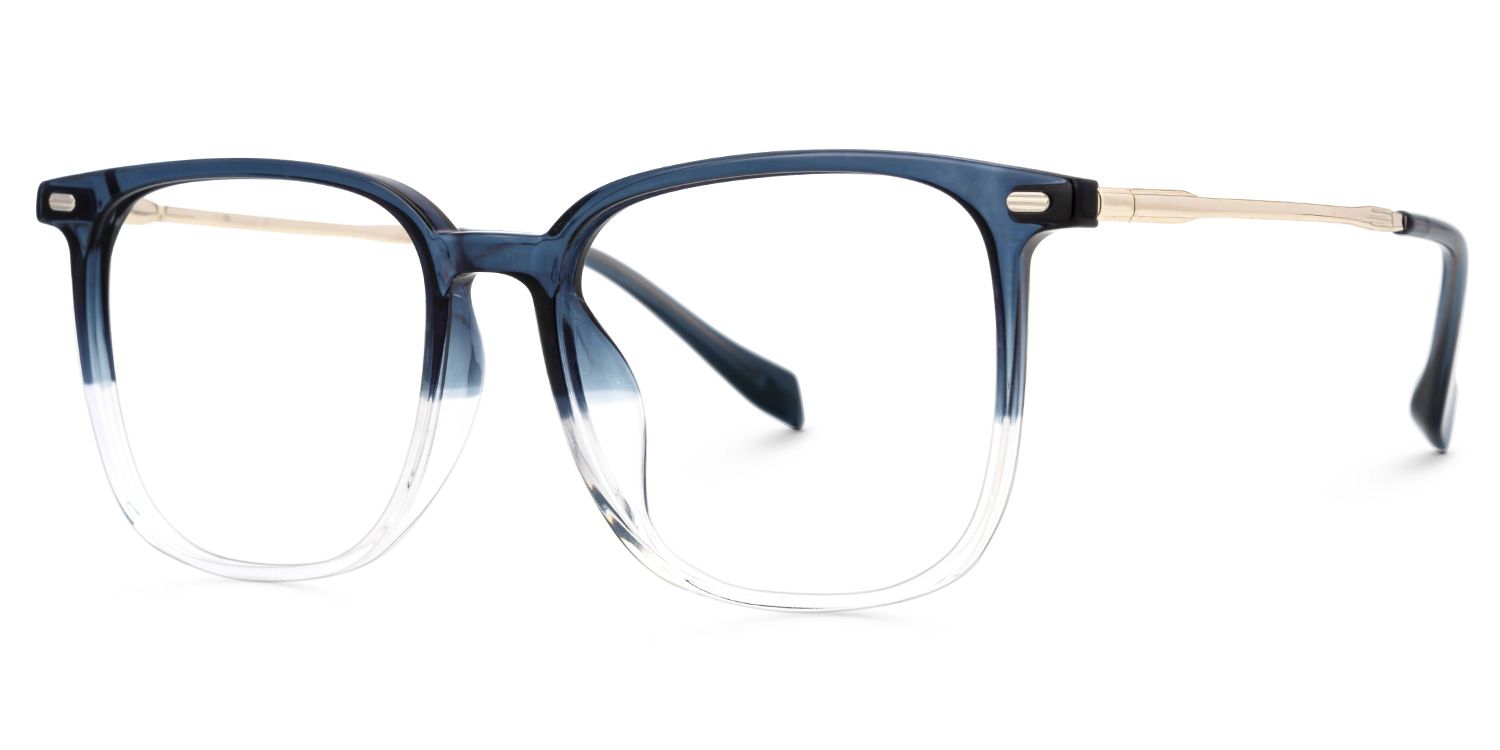 Mullen Square Blue Gradient Thin Frame Glasses1