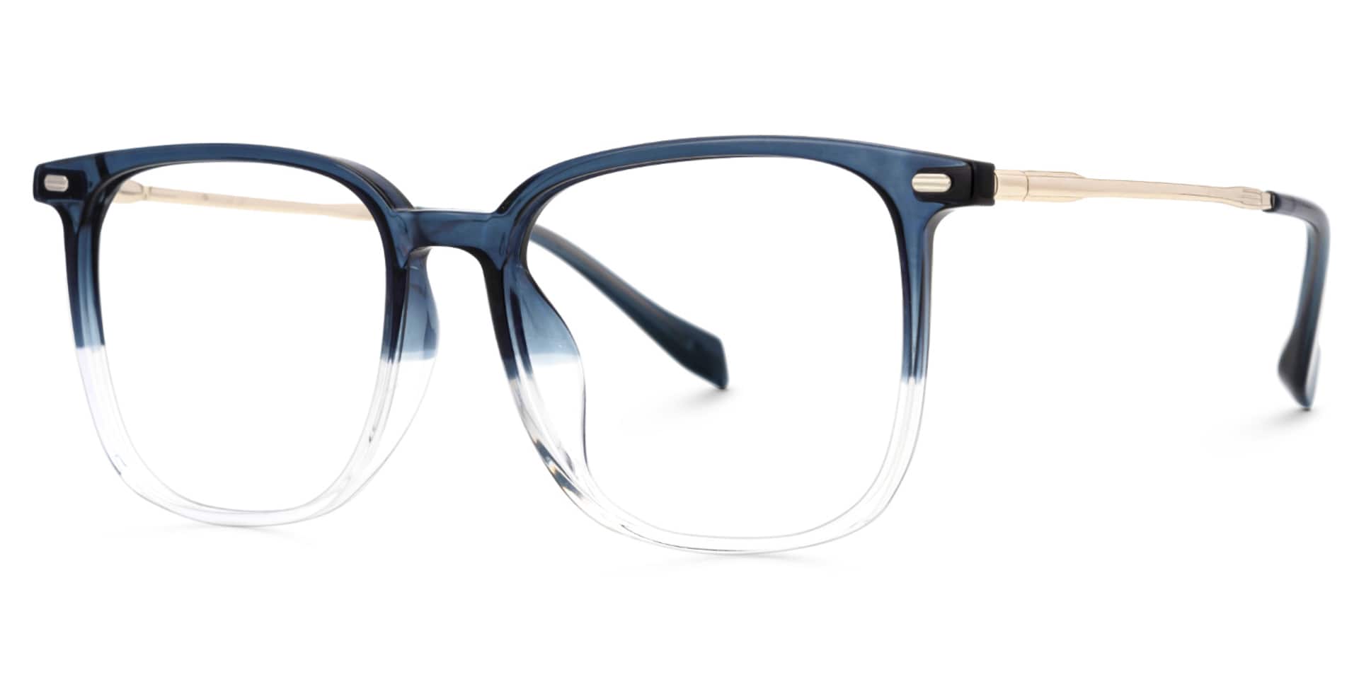 Mullen Square Blue Gradient Thin Frame Glasses1