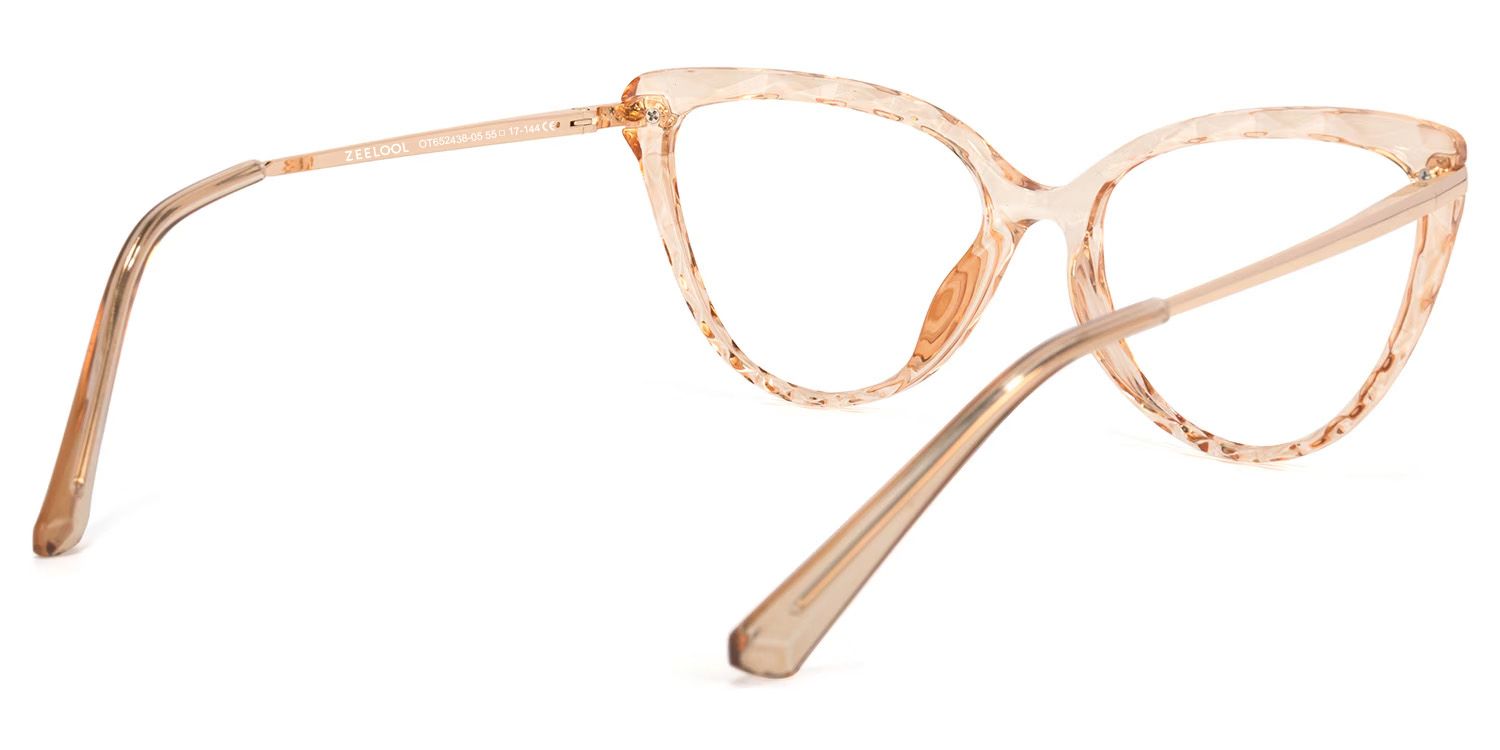 Lucas Cateye Beige Eyeglasses and Translucent Frame4