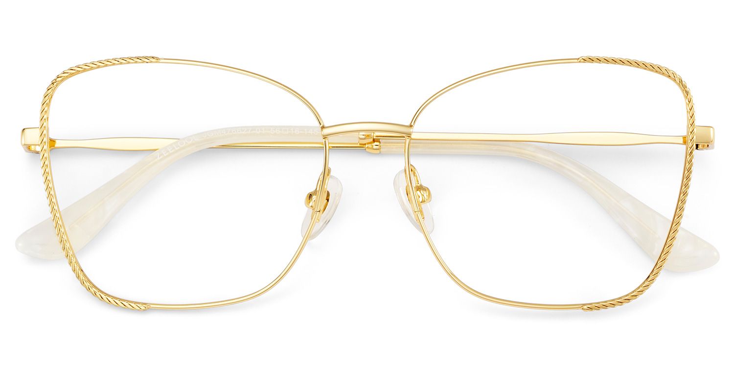 Kai Eyeglasses in Butterfly Gold Frame | Zeelool3