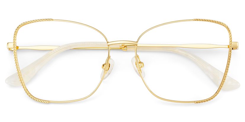 Kai Eyeglasses in Butterfly Gold Frame | Zeelool display picture 2
