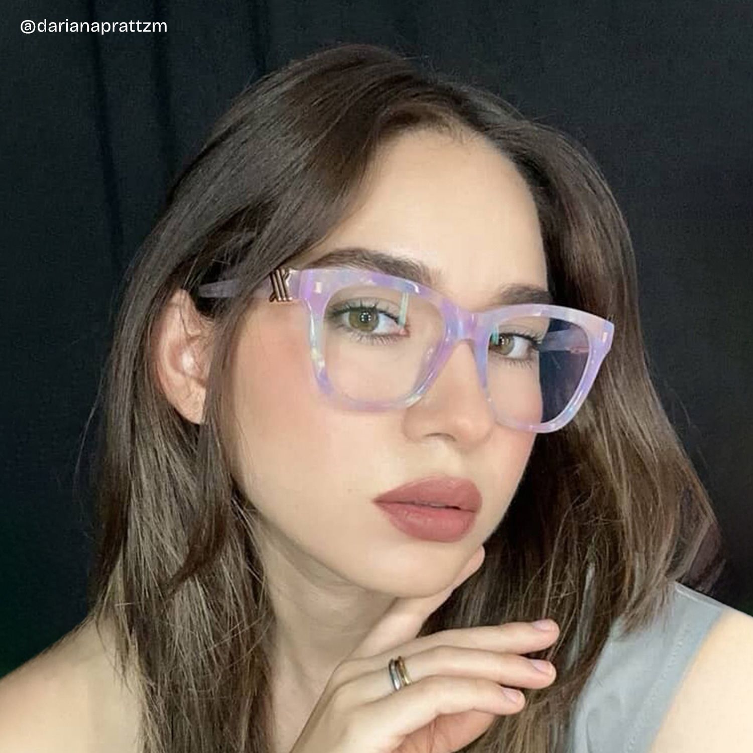 Square Purple Eyeglasses- Mae Acetate Frame Glasses6