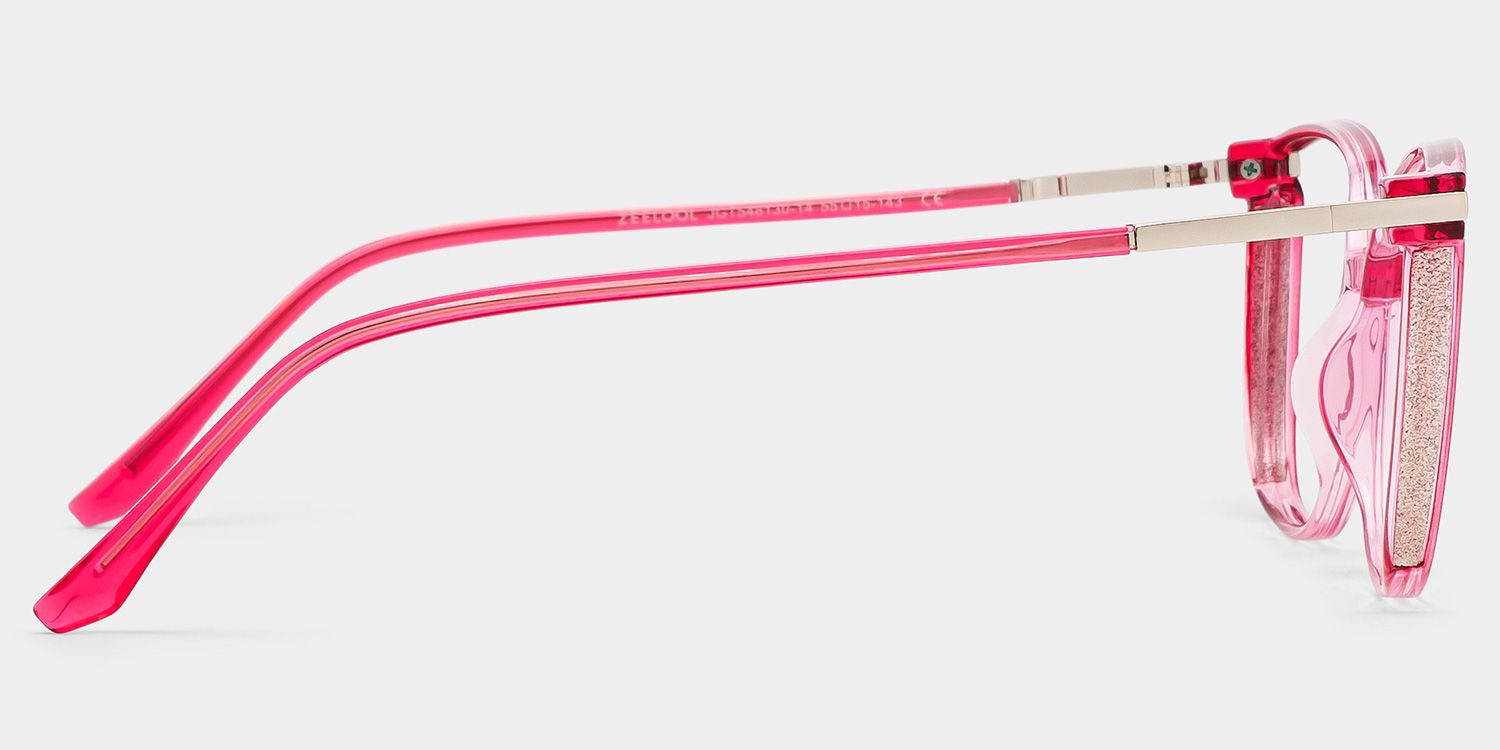 Rodz Square Red Eyeglasses and Thin Glasses Frames3