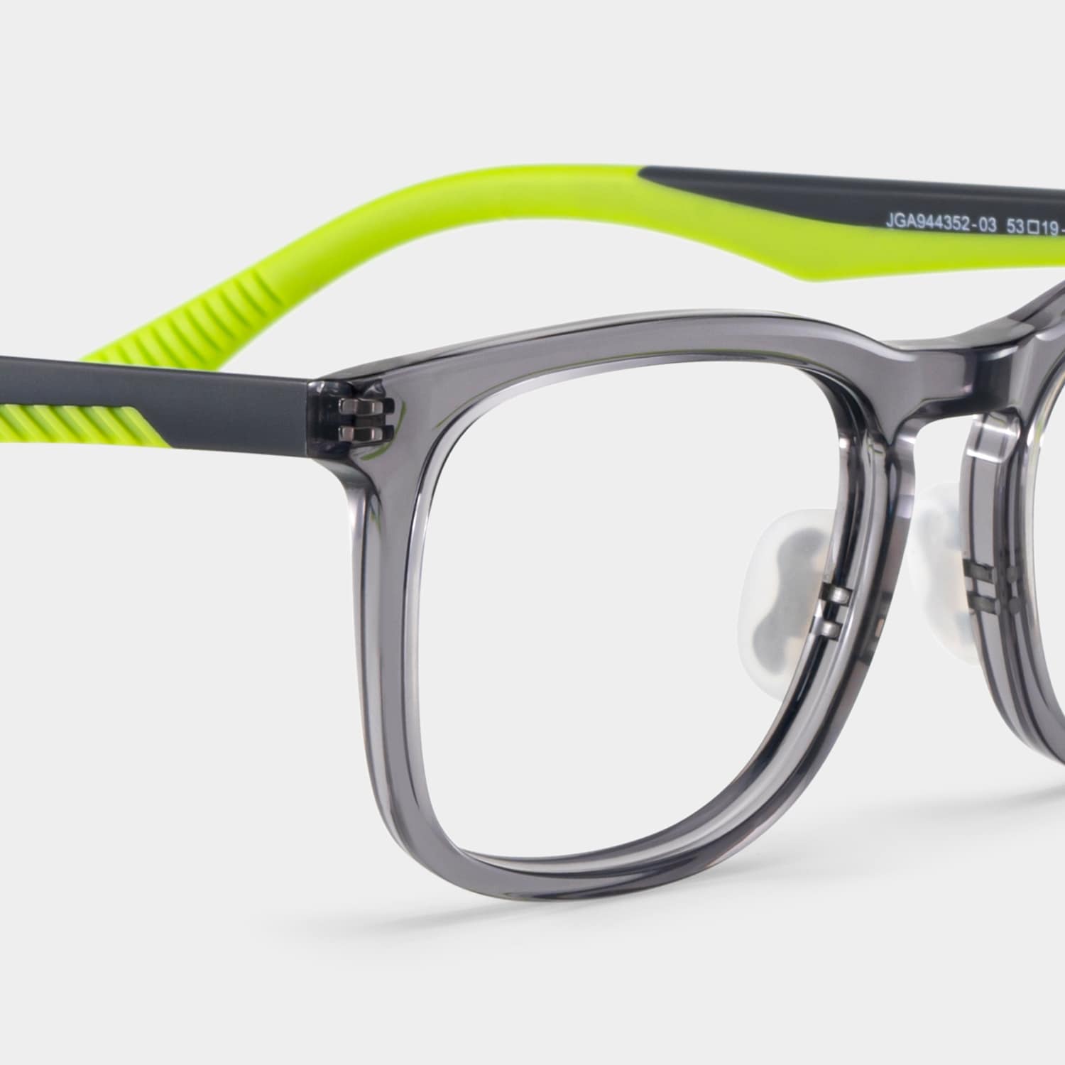 新品 type O square daydream grayish green Glide Gray Green Frame Glasses with Square Frame Online