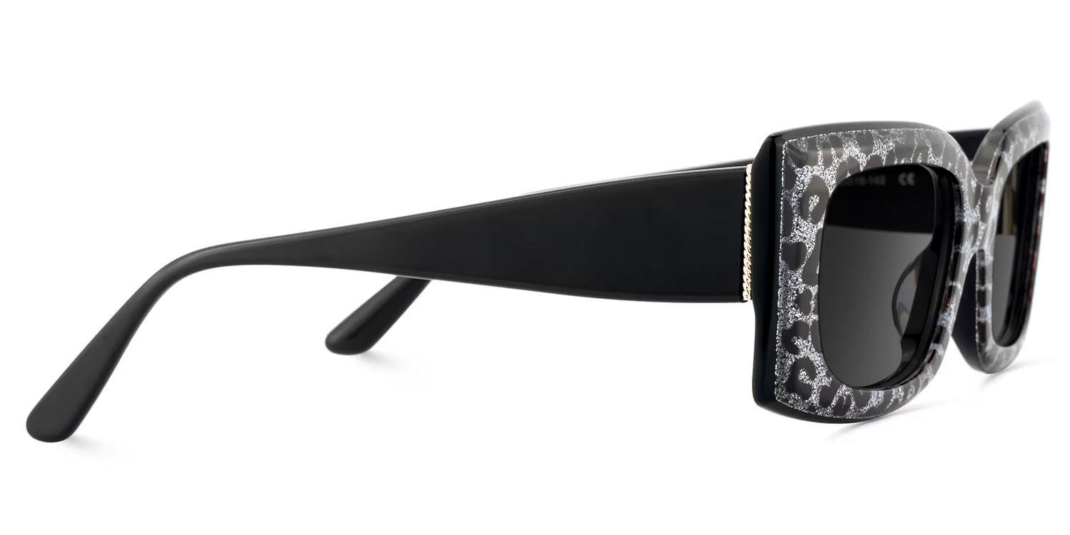 Orduno Rectangle Gray Leopard Sunglasses3