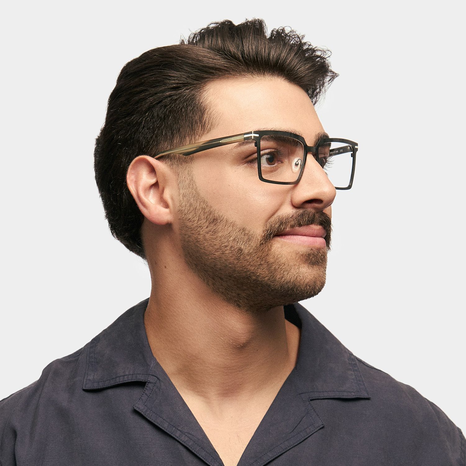 Sharma Rectangle Black Glasses Frames for Men1