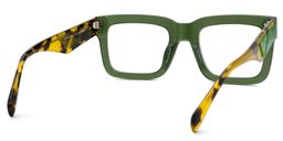 Shirmme Square Green Glasses3