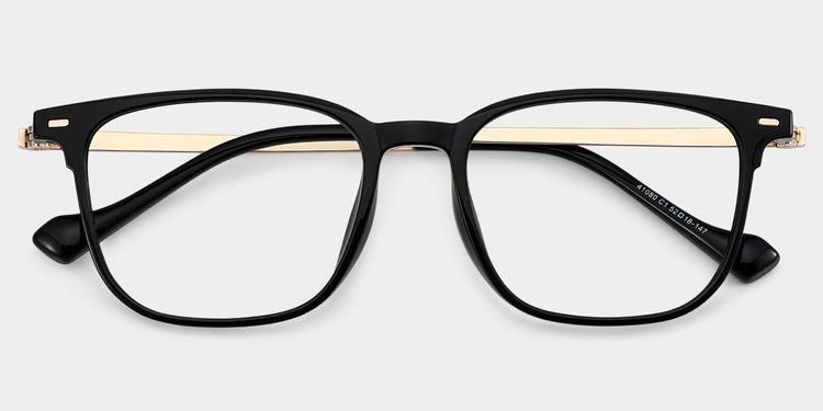 William Rectangle Black Glasses