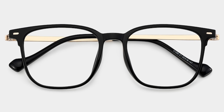 William Rectangle Black Glasses
