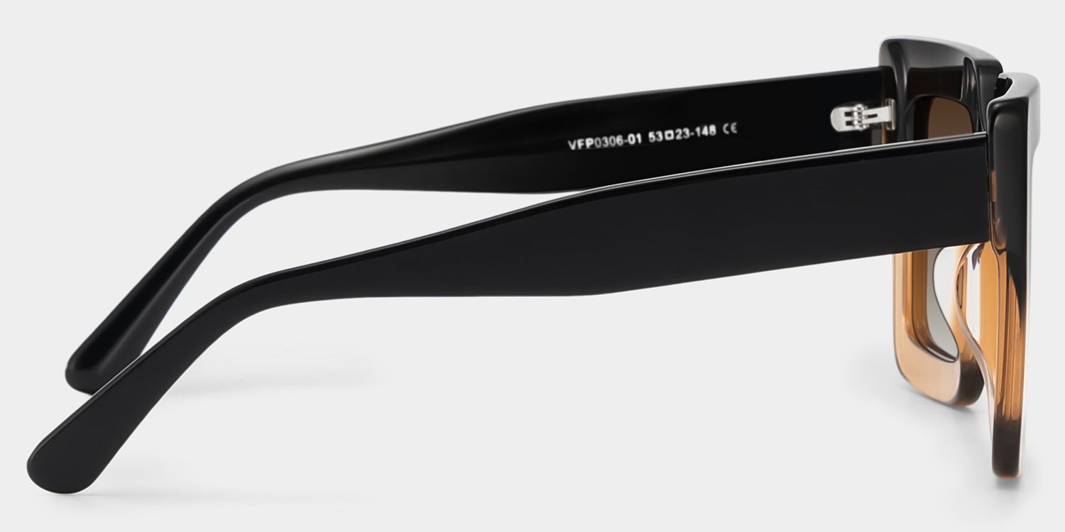 Brandon Tawny Square Polarized Sunglasses for Driving | ZEELOOL3