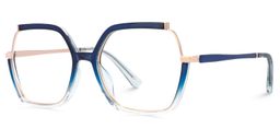 Alexia Square Blue Glasses4