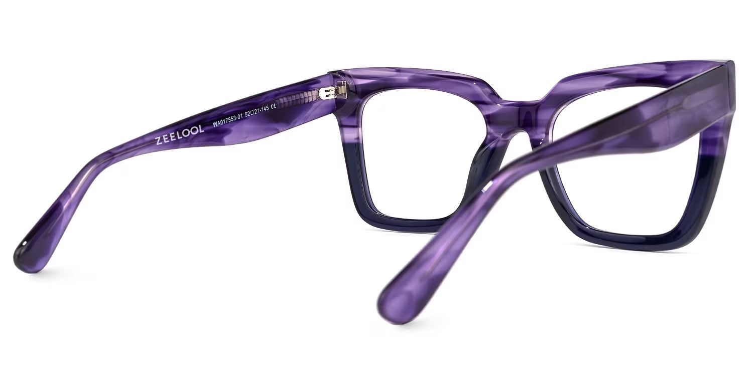 Kathya Square Purple Eyeglasses & Glasses Frames3