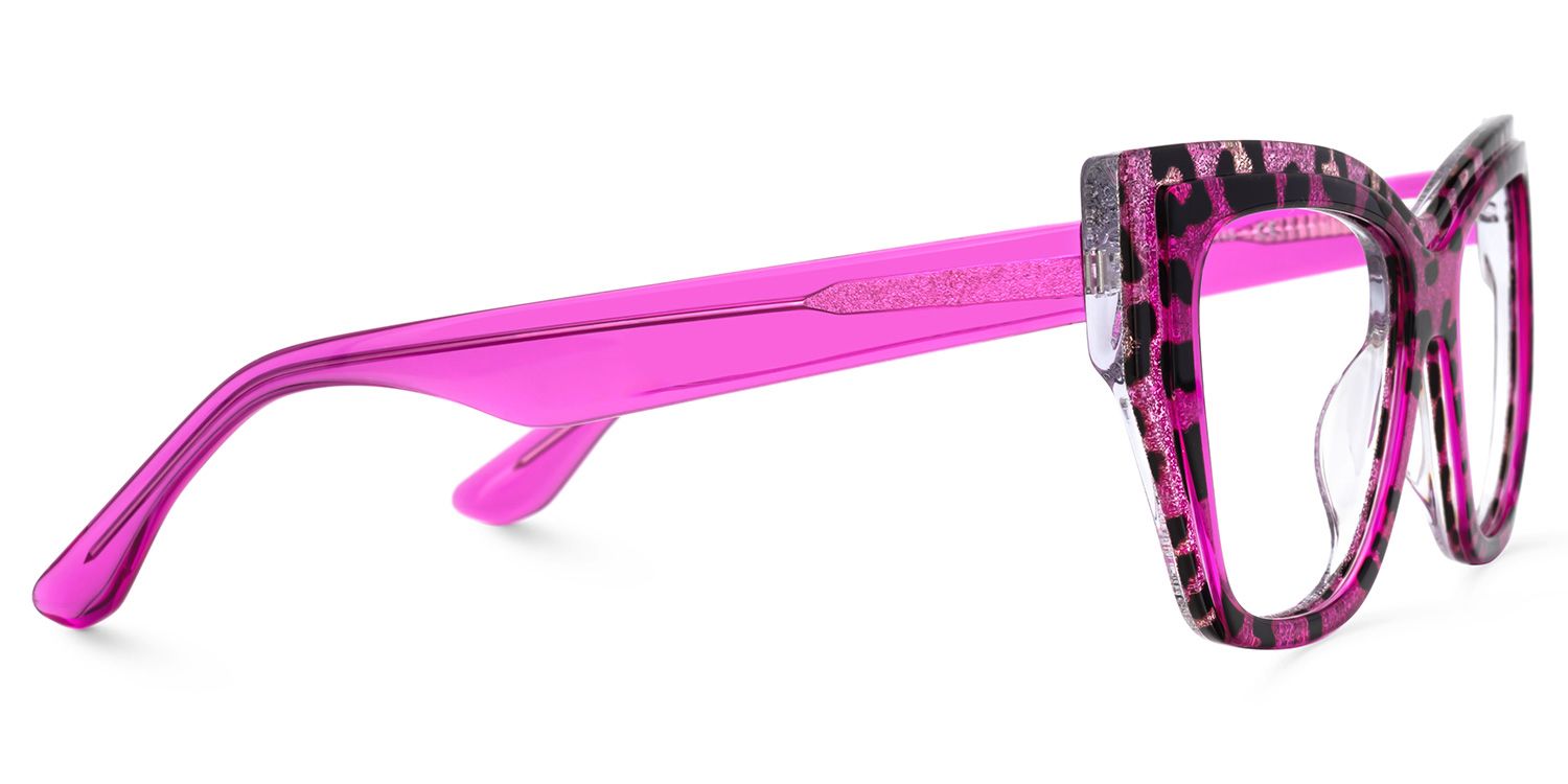 Thurman Purple Tortoise Eyeglasses with Butterfly Design3