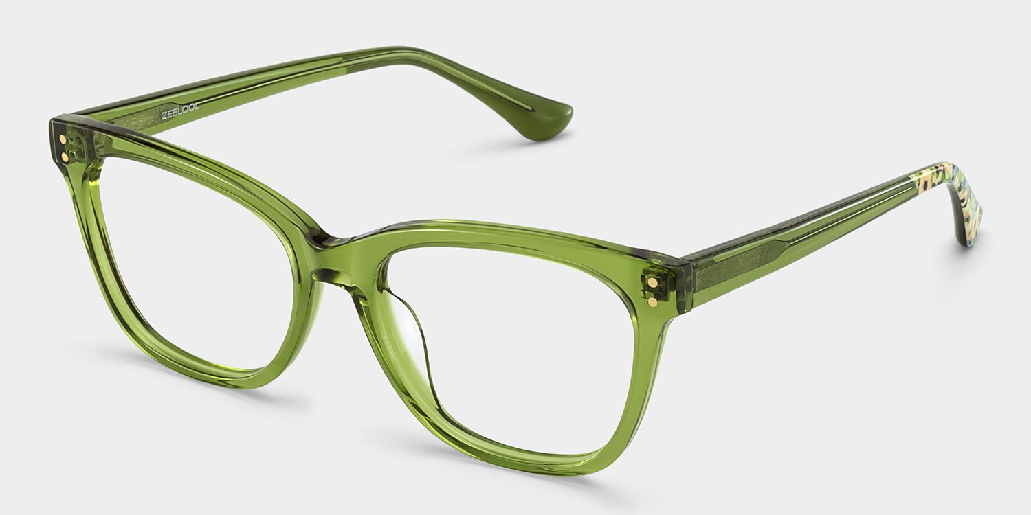 Vivienne Green Frame Glasses with Rectangle Frame Online | ZEELOOL5