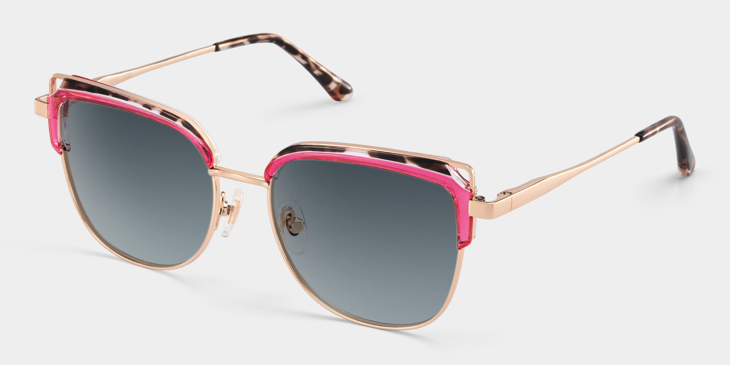 Samson Square Pink Tortoise Sunglassess2
