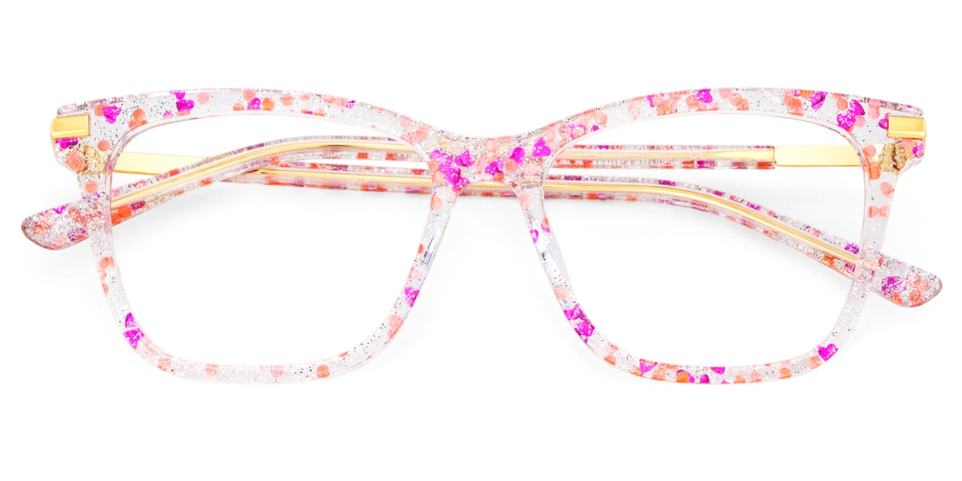 Eliot Rectangle Eyewear with Pink2