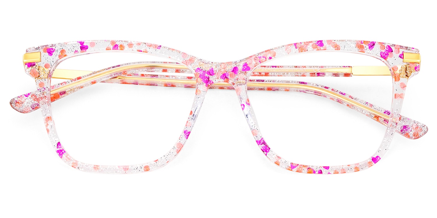 Eliot Rectangle Pink Glasses2