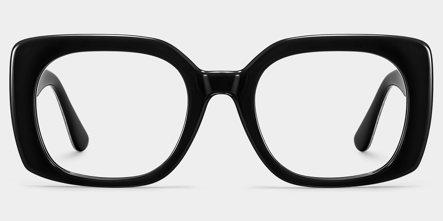 Natalie Black Square Glasses | ZEELOOL1