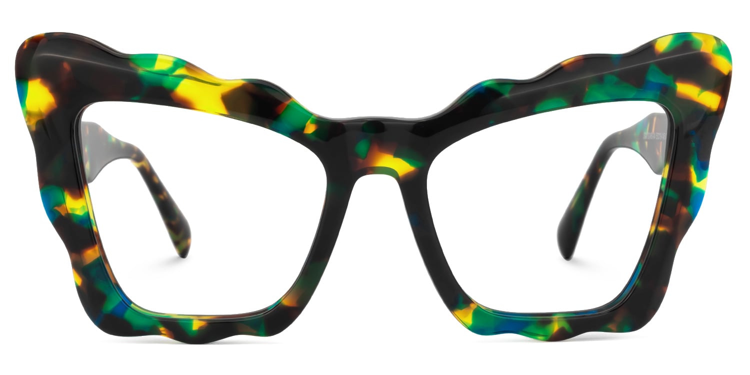 Wandy Cateye Green-Tortoise Glasses0