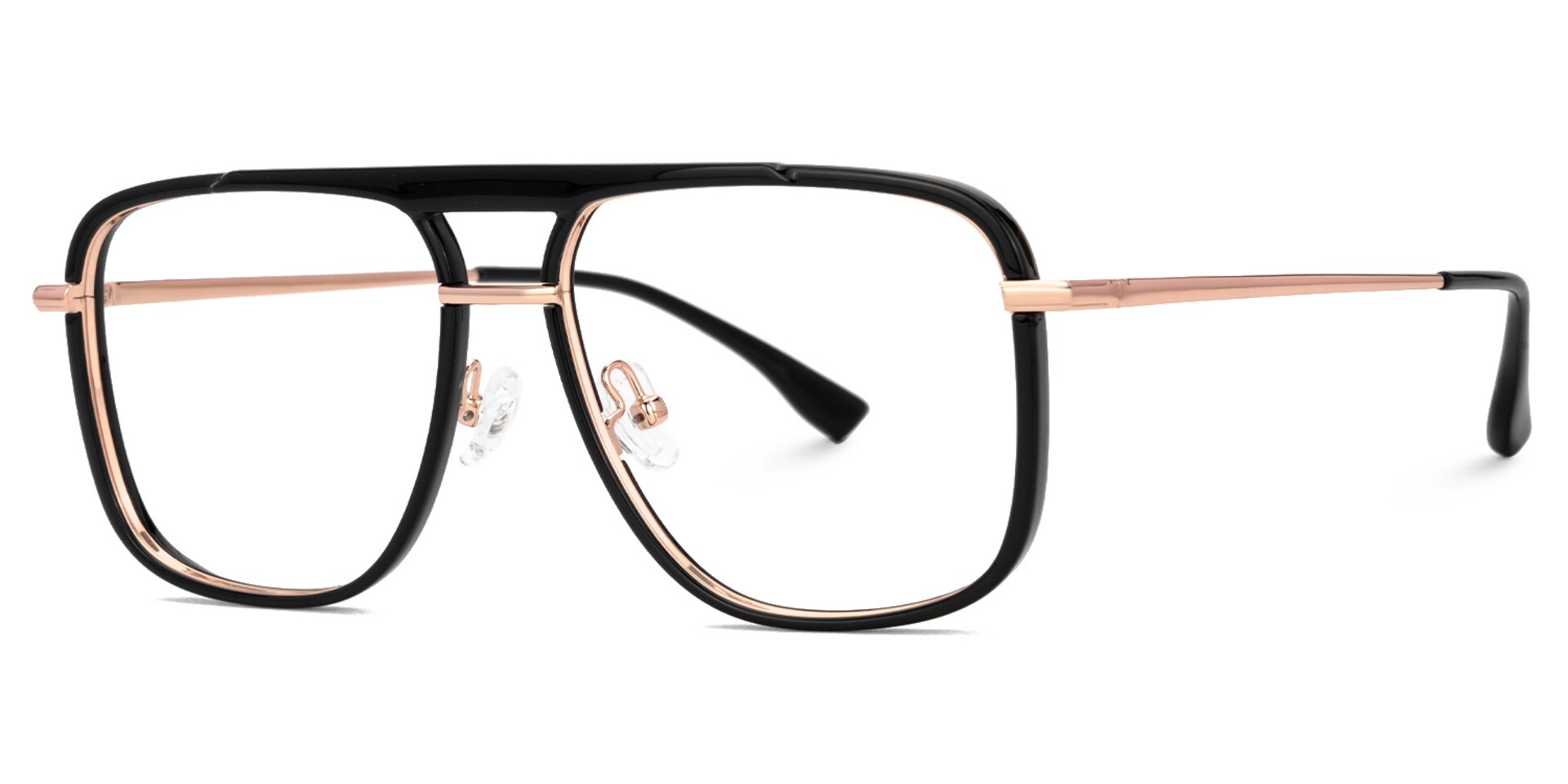 Caudle Black Eyeglasses with Aviator Design1