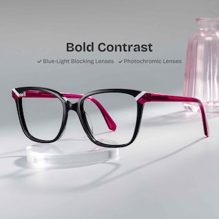 Nolan Square Black Glasses0