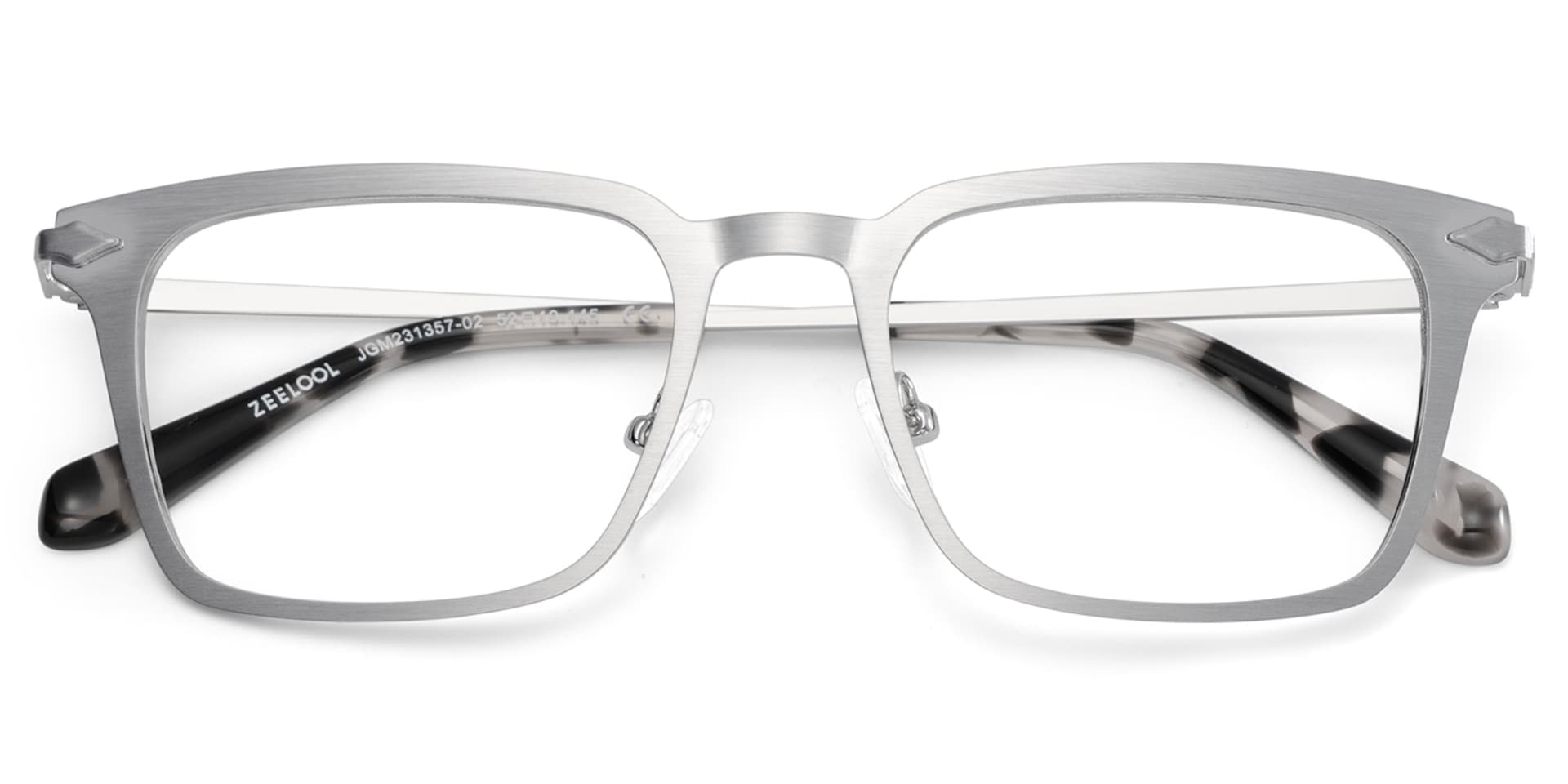 Silver Metal Frame Glasses With A Rectangle Shape1