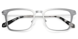 Chaney Rectangle Silver Glasses1